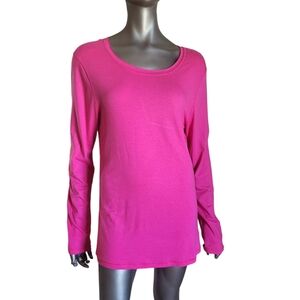 290. Alo Cool Fit Hot Pink Long Sleeve Athletic Top - Size XL